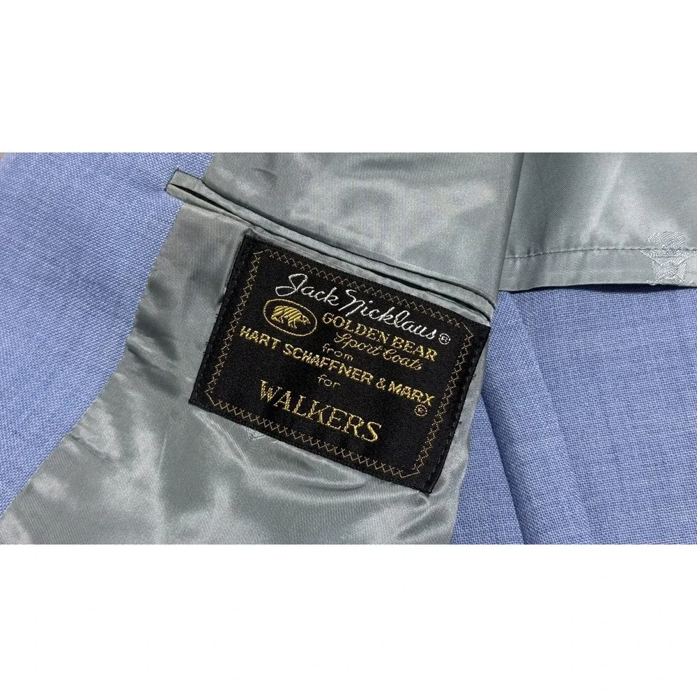 Vintage Jack Nicklaus Golden Bear Blazer Mens 44 Blue Sport‎ Coat Jacket 70s